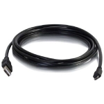 C2G 1ft USB A to Micro USB B Black Cable M/M - 27423