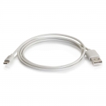 1m USB A Male to Lightning Male Sync and Charging Cable - White (3.3ft) - 35498