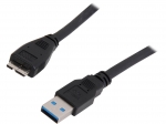 StarTech.com Black SuperSpeed USB 3.0 Cable A to Micro B - USB3AUB50CMB