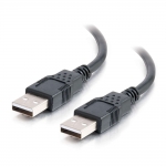 6.6ft (2m) USB 2.0 A Male to A Male Cable - Black - 28106