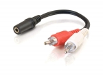 C2G Series One 3.5mm Stereo Female To Two RCA Stereo Male Y-Cable