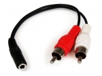 StarTech Stereo 3.5mm (M) to 2X RCA (F) Cable